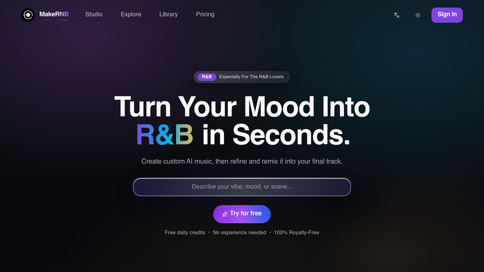 Screenshot of MakeRNB