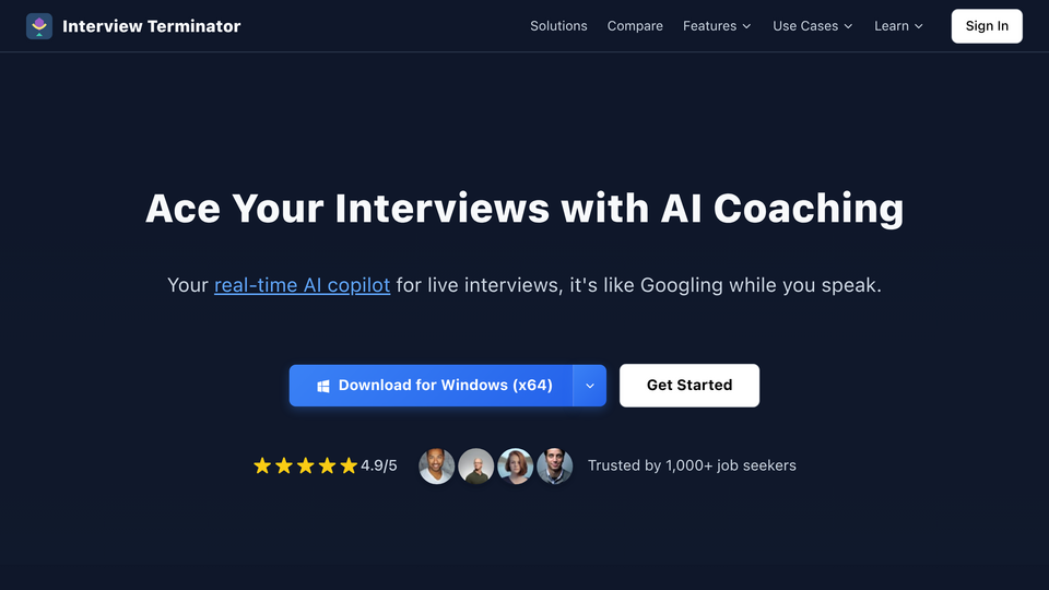 Screenshot of Interview Terminator