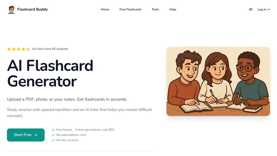 Screenshot of Flashcard Buddy