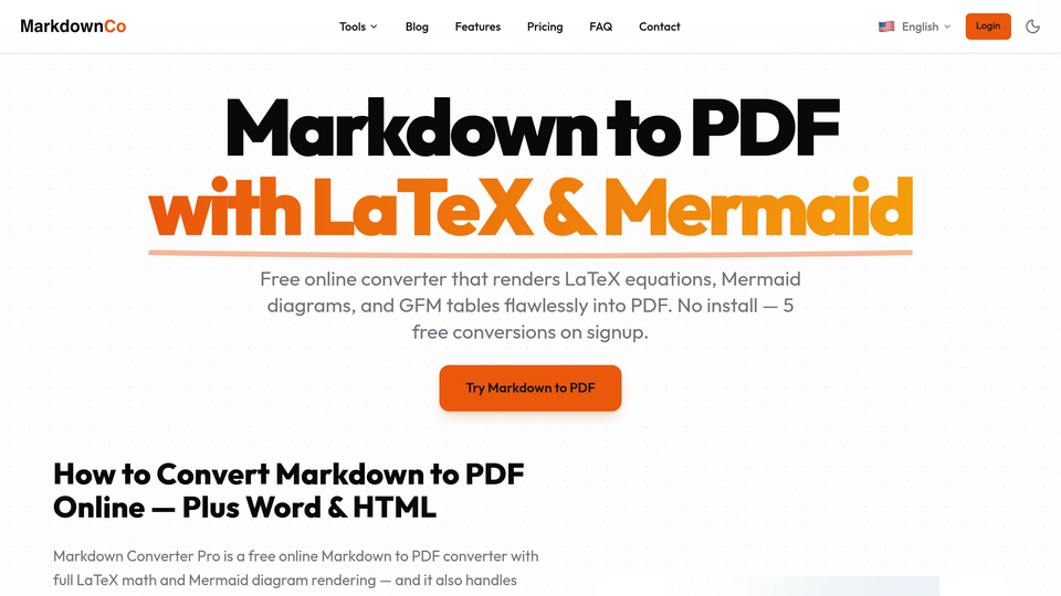 Screenshot of MarkdownCo
