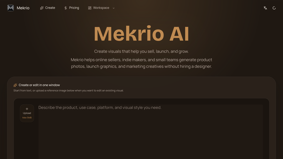 Screenshot of Mekrio