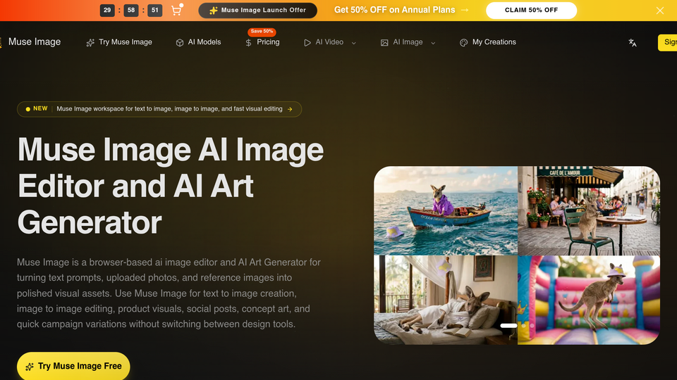 Screenshot of Muse Image