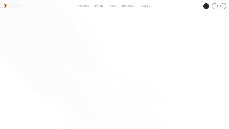 Screenshot of BibGenie