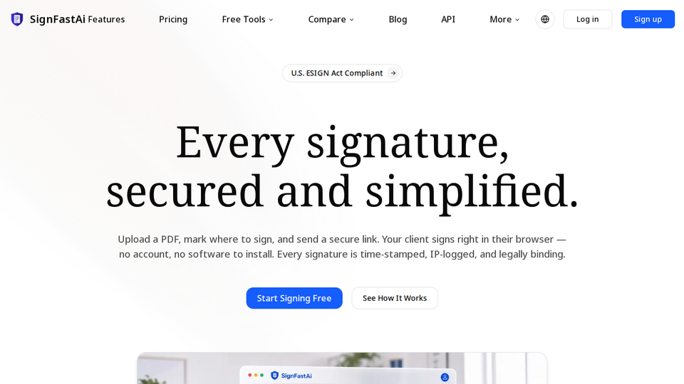 Screenshot of SignFastAi