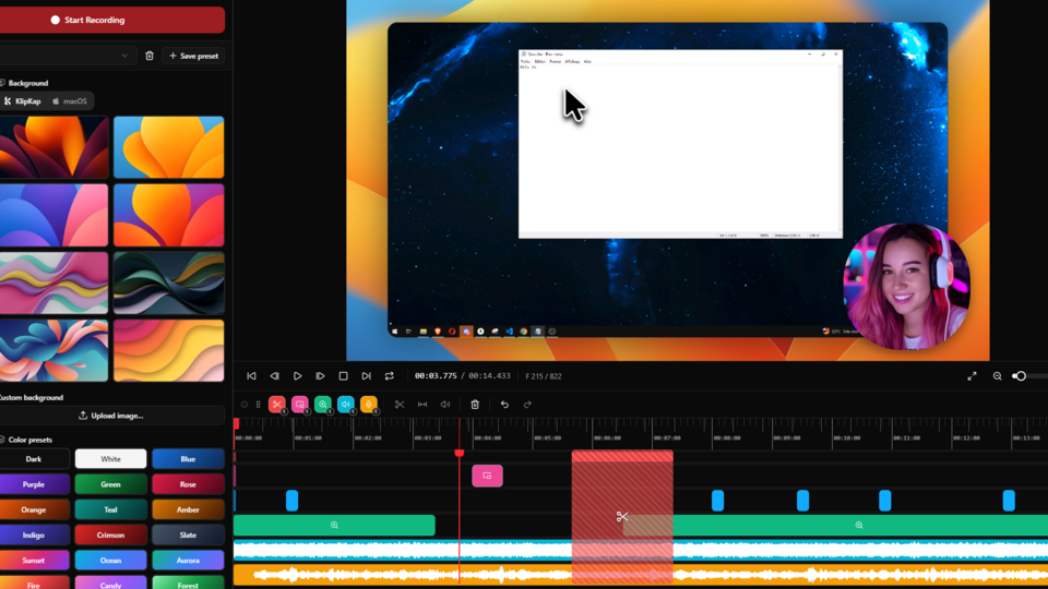 Screenshot of KlipKap Pro