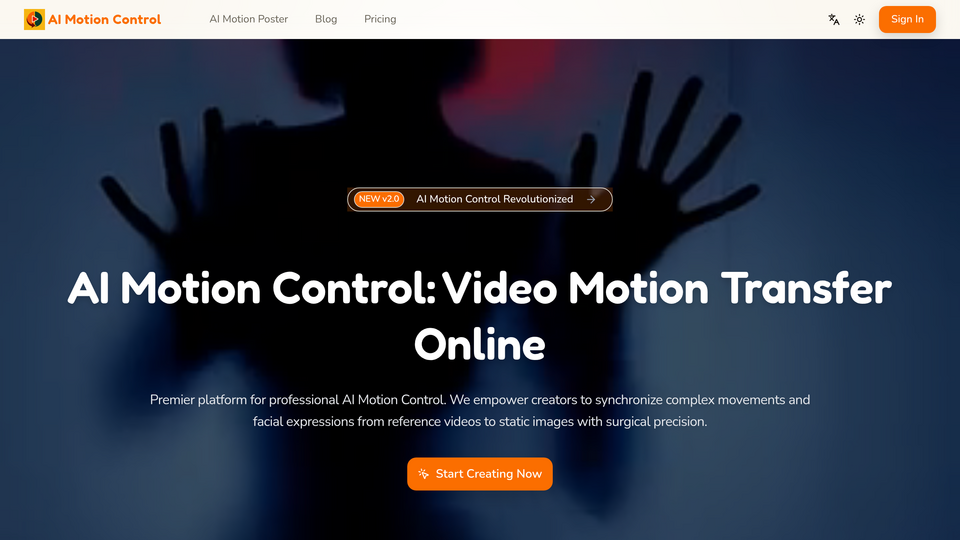Screenshot of AI Motion Control