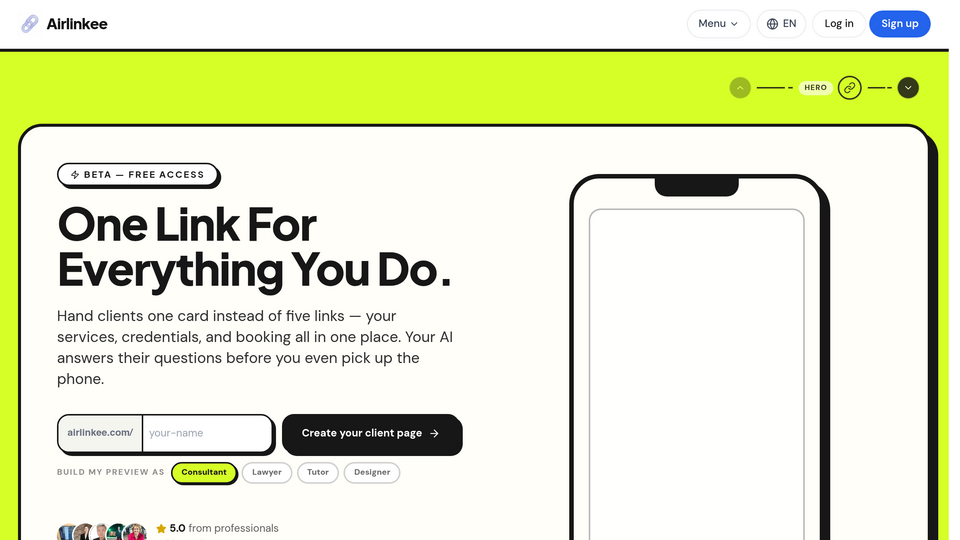 Screenshot of Airlinkee