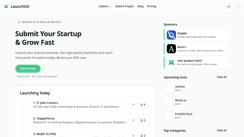 Screenshot of LaunchitX