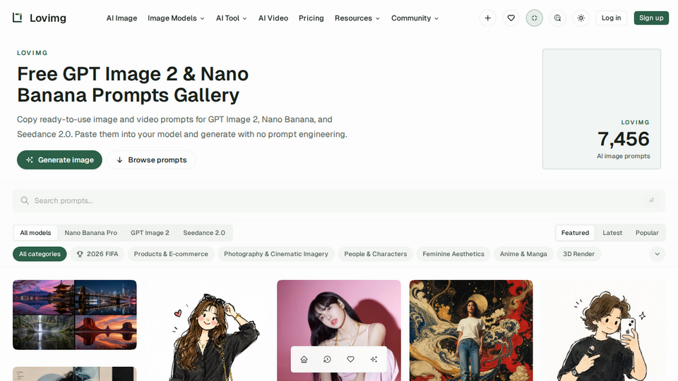 Screenshot of Lovimg