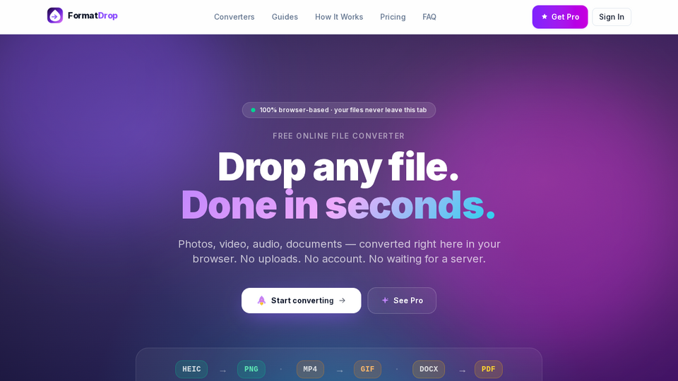 Screenshot of FormatDrop
