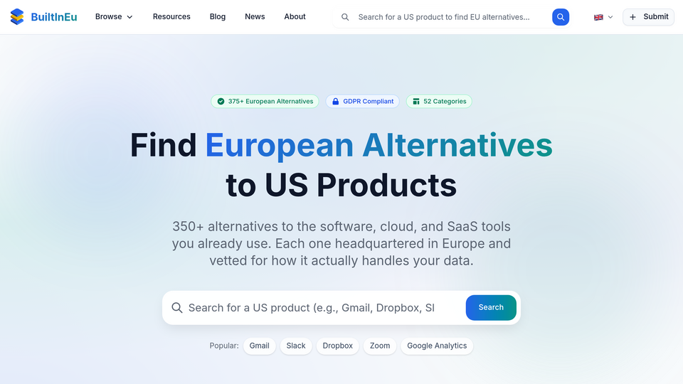 Screenshot of BuiltInEU