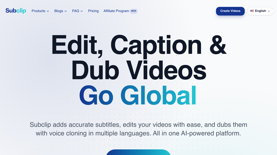 Screenshot of Subclip