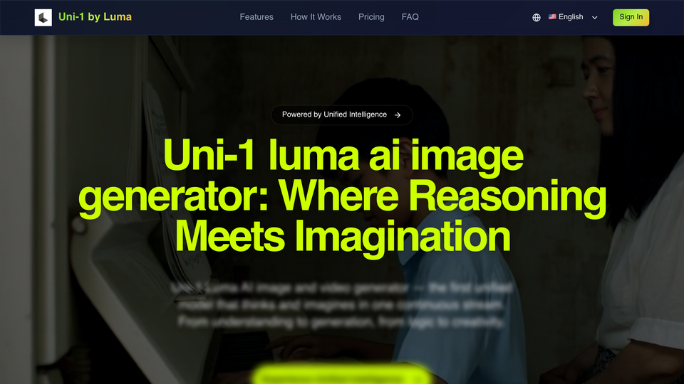 Screenshot of UNI-1  Luma AI i