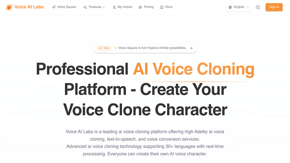 Screenshot of Voice AI Labs