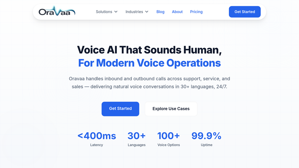 Screenshot of Oravaa