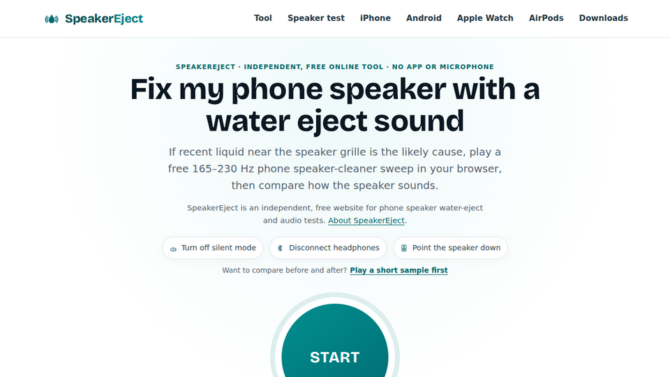 Screenshot of SpeakerEject
