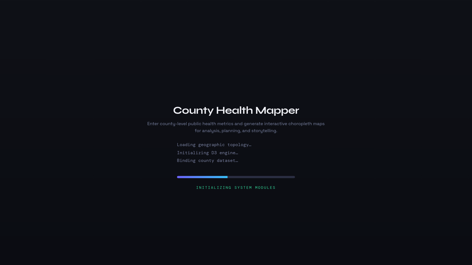 Screenshot of Free Health Mapping Tool