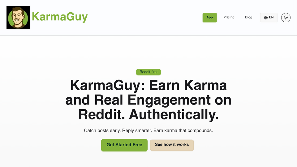 Screenshot of KarmaGuy