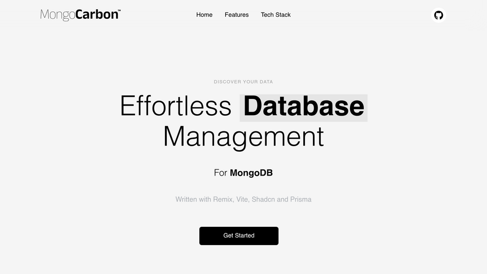 Screenshot of MongoCarbon
