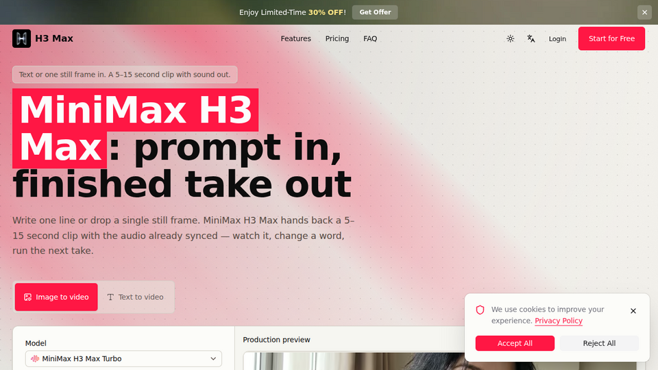 Screenshot of H3 Max
