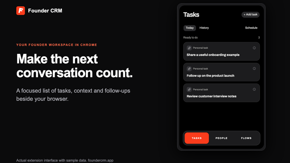 Screenshot of Founder CRM
