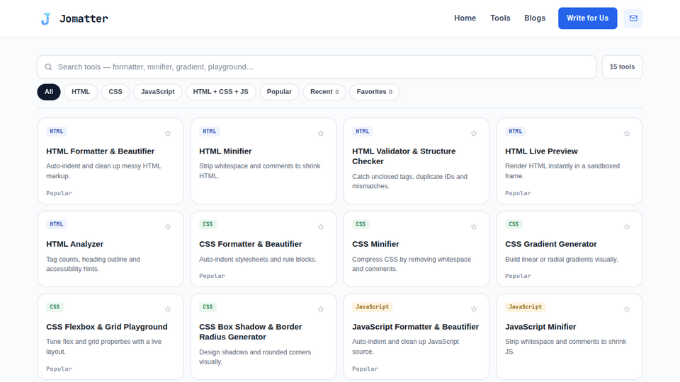 Screenshot of Jomatter