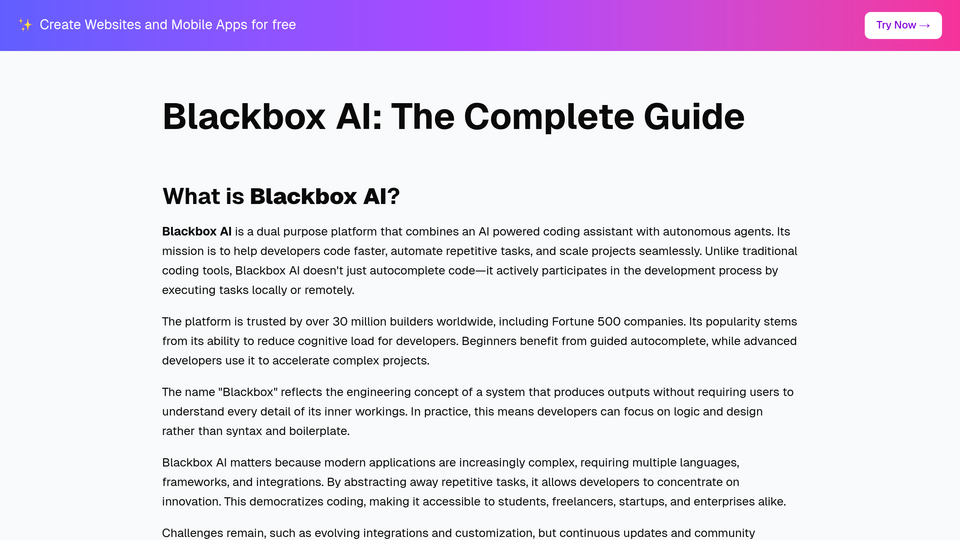 Screenshot of Blackbox AI