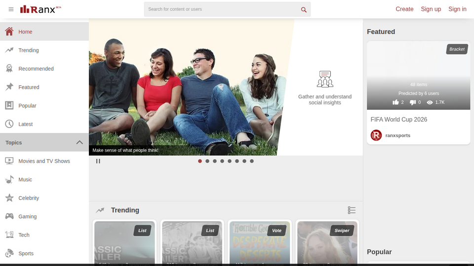 Screenshot of Ranx
