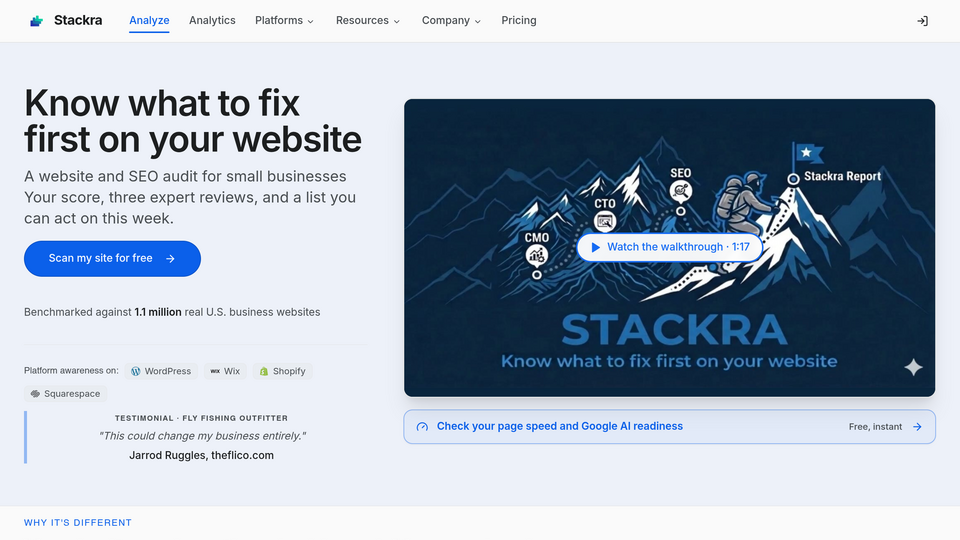 Screenshot of Stackra