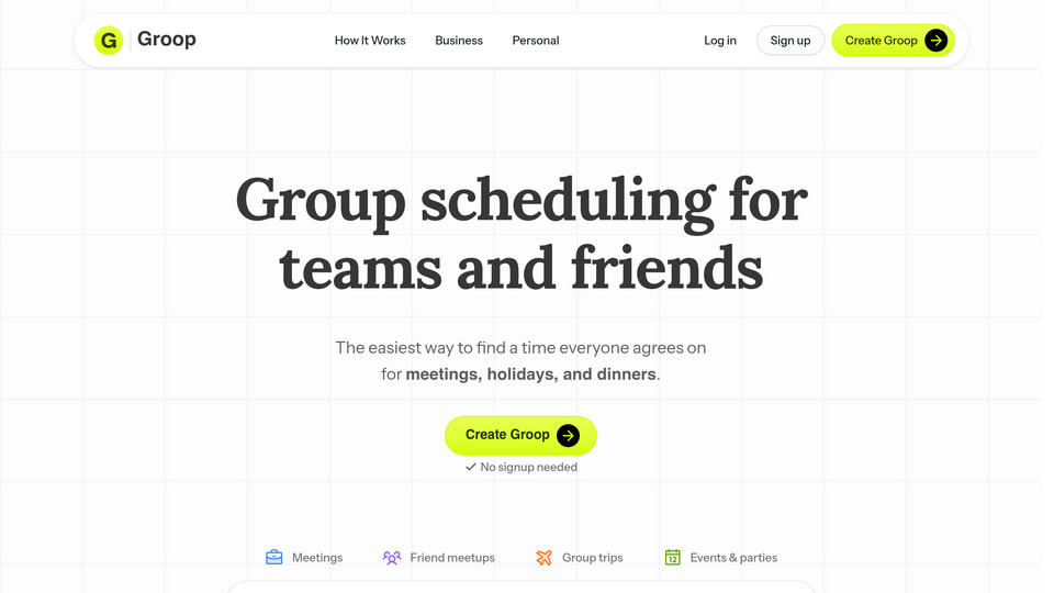 Screenshot of Groop