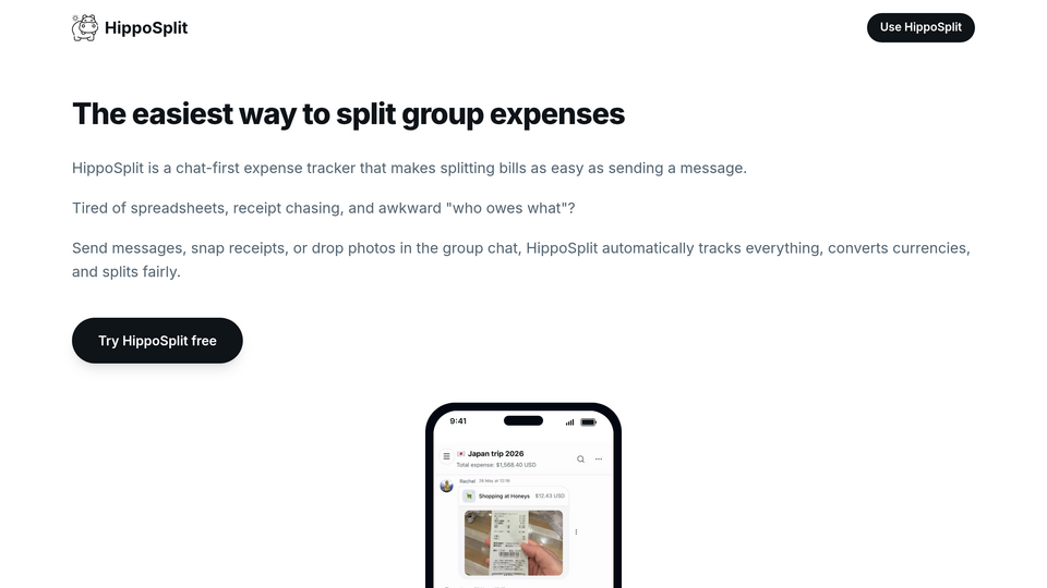 Screenshot of HippoSplit