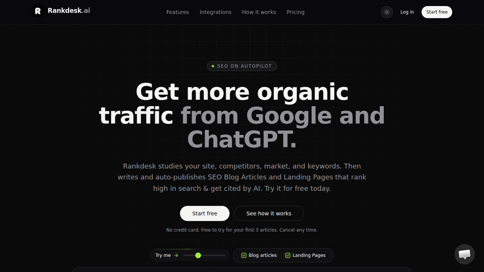 Screenshot of Rankdesk