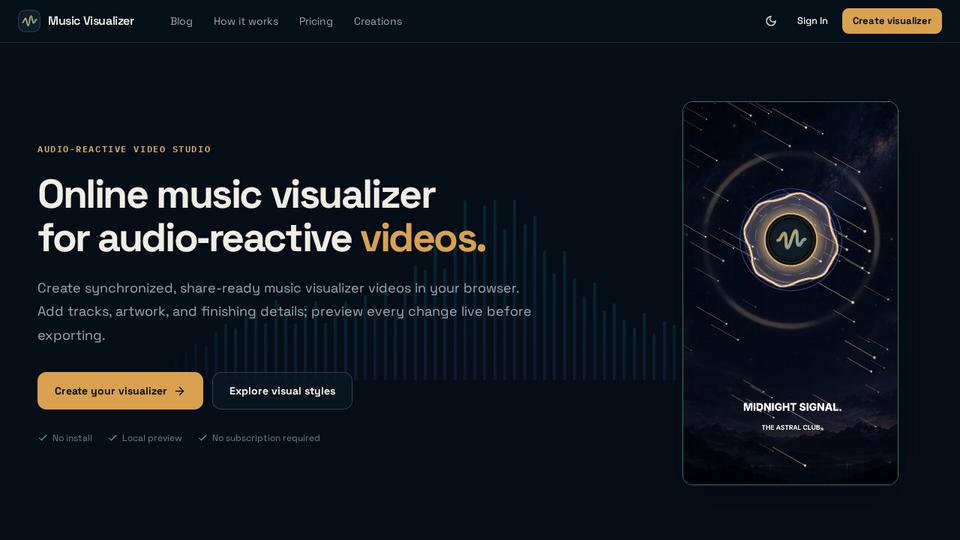 Screenshot of Music Visualizer