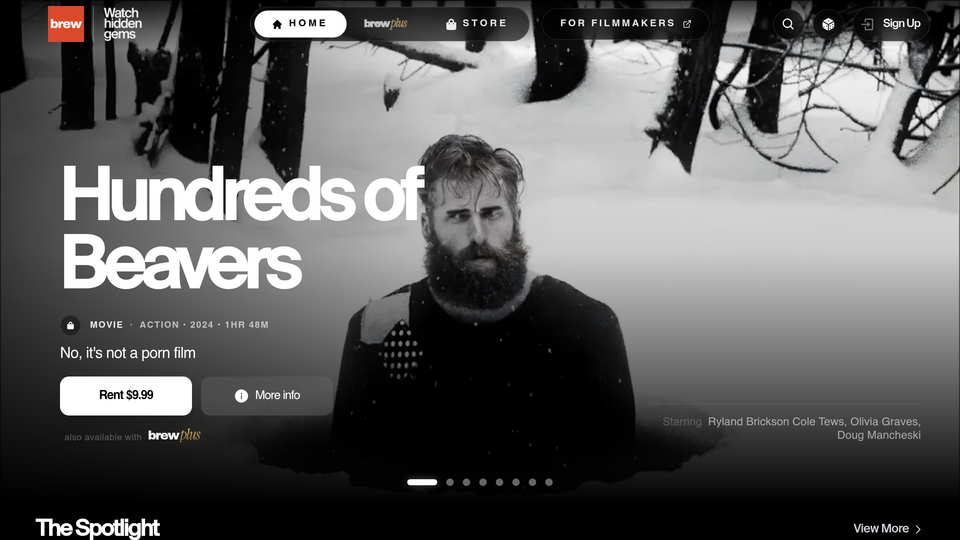 Screenshot of Brew TV