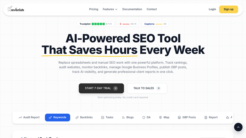 Screenshot of Kleverish SEO Tools