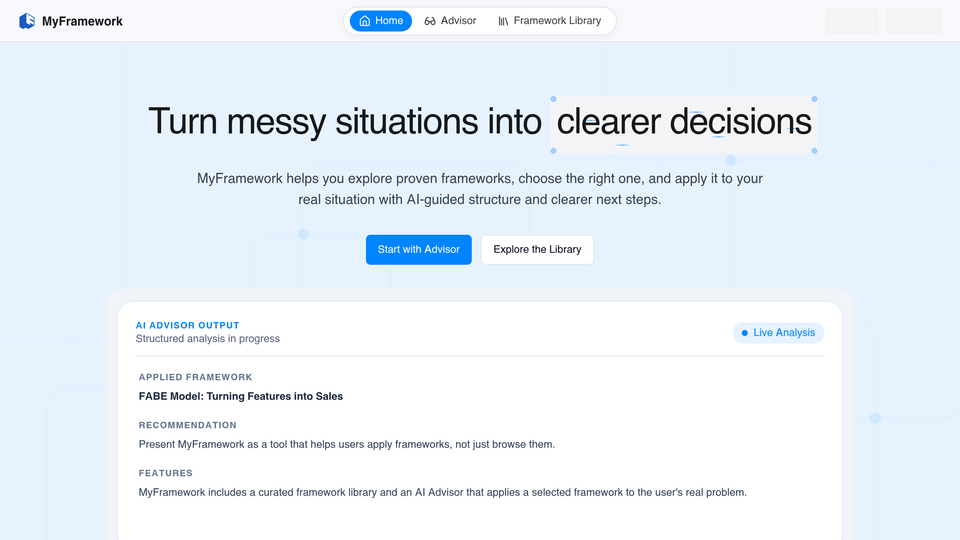 Screenshot of MyFramework