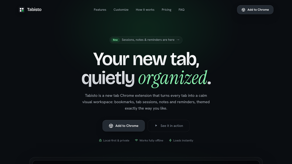 Screenshot of Tabisto