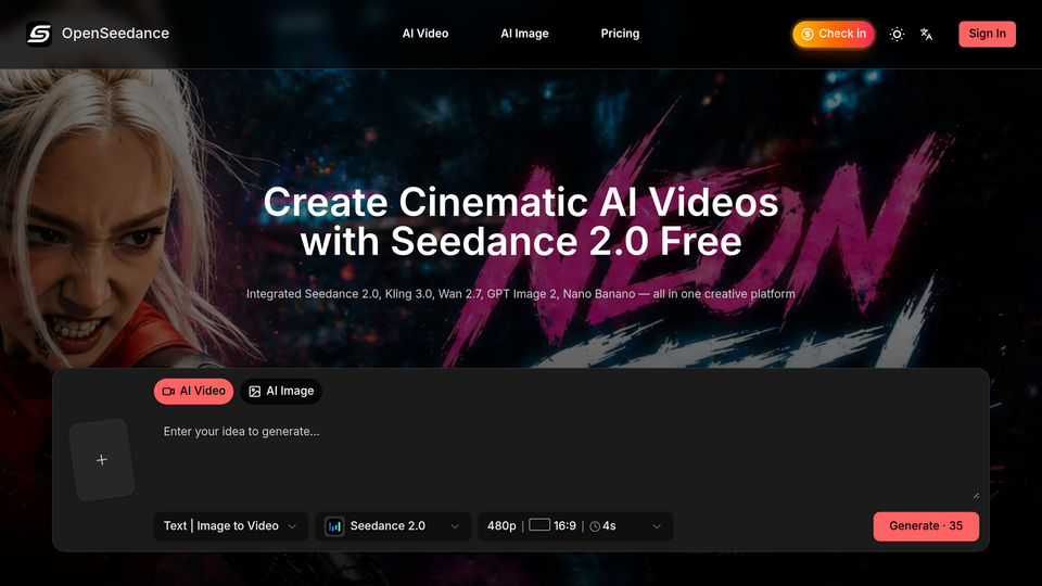 Screenshot of seedance 2.0