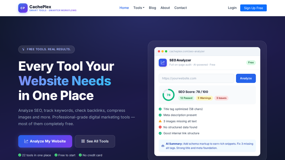 Screenshot of CachePlex
