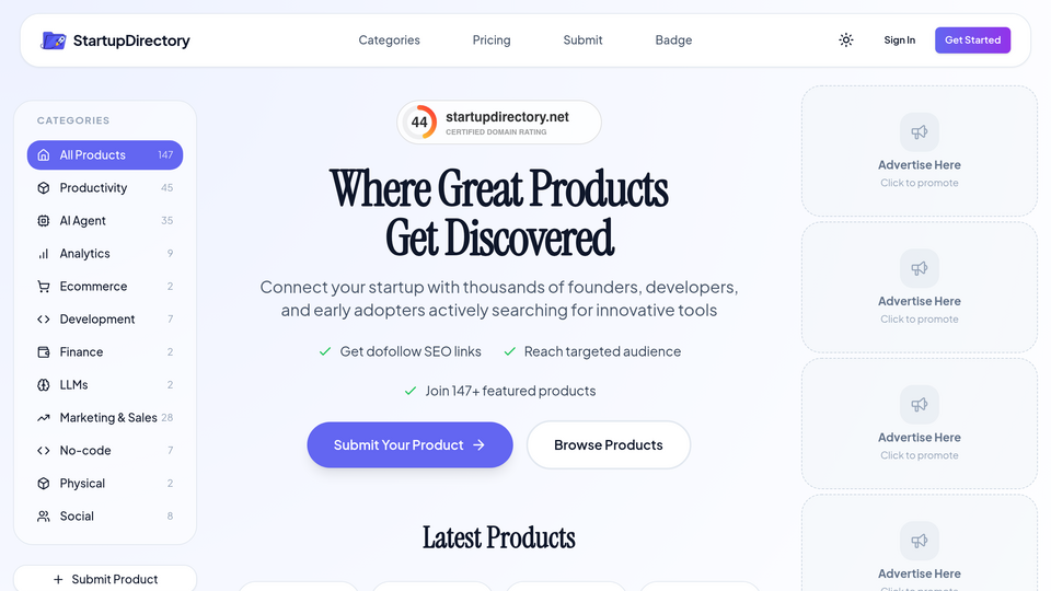 Screenshot of Startup Directory