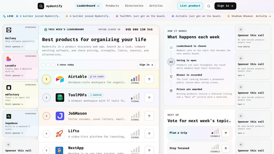 Screenshot of Mydentify