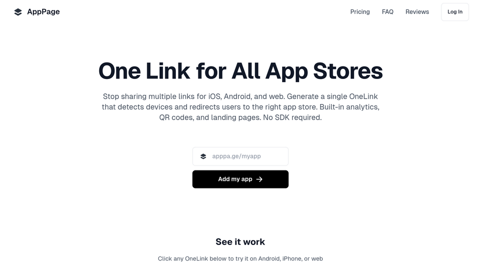 Screenshot of App Page