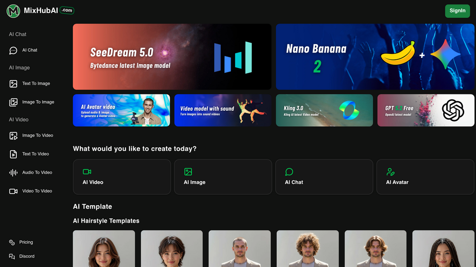 Screenshot of MixHub AI