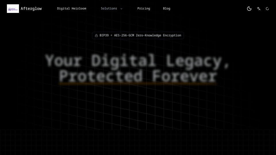 Screenshot of Afterglow Security SaaS