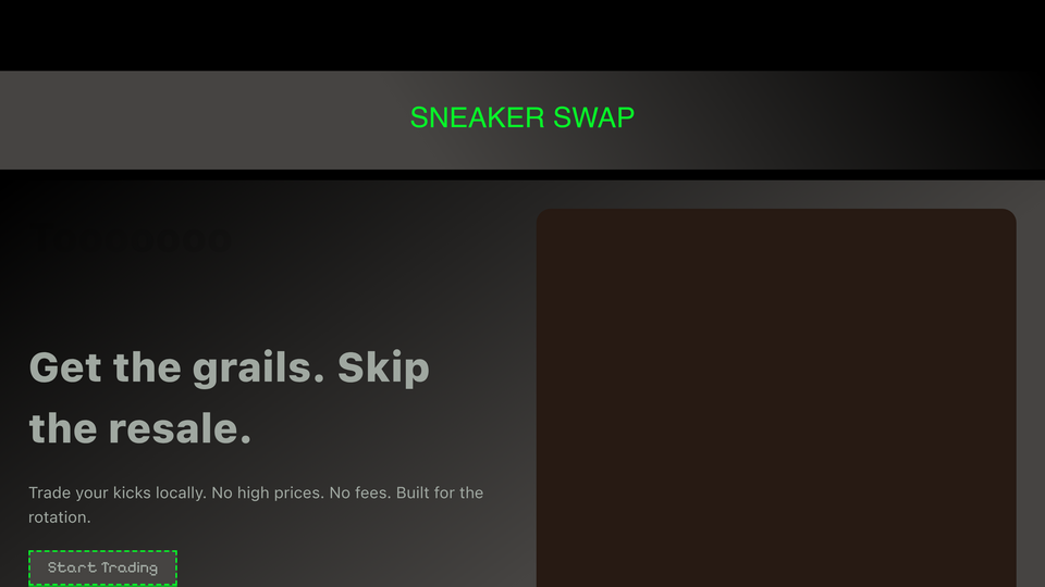 Screenshot of Sneaker Swap