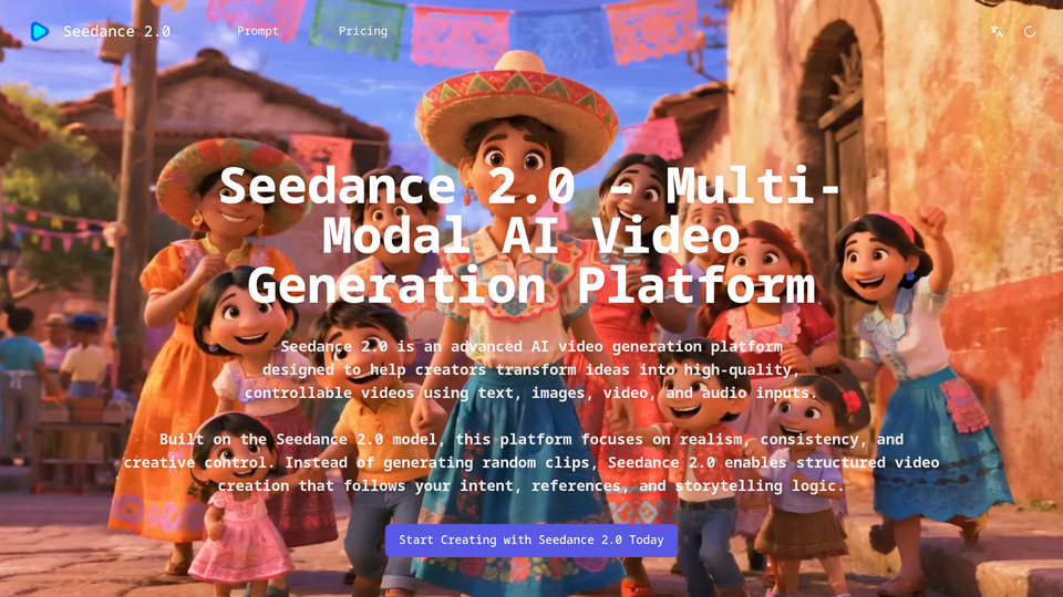Screenshot of Seedance 2