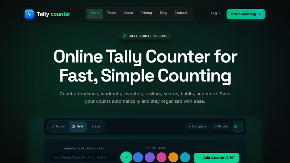 Screenshot of Tally Counter