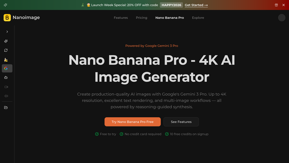Screenshot of Nano Banana Pro
