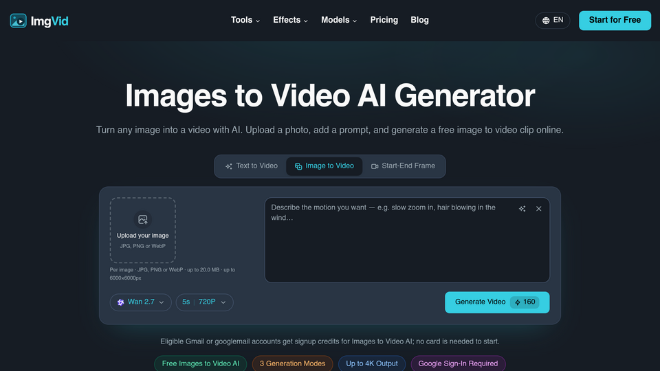 Screenshot of ImgVid