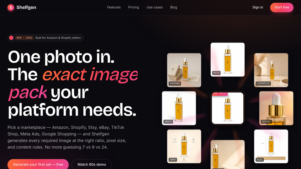 Screenshot of shelfgen